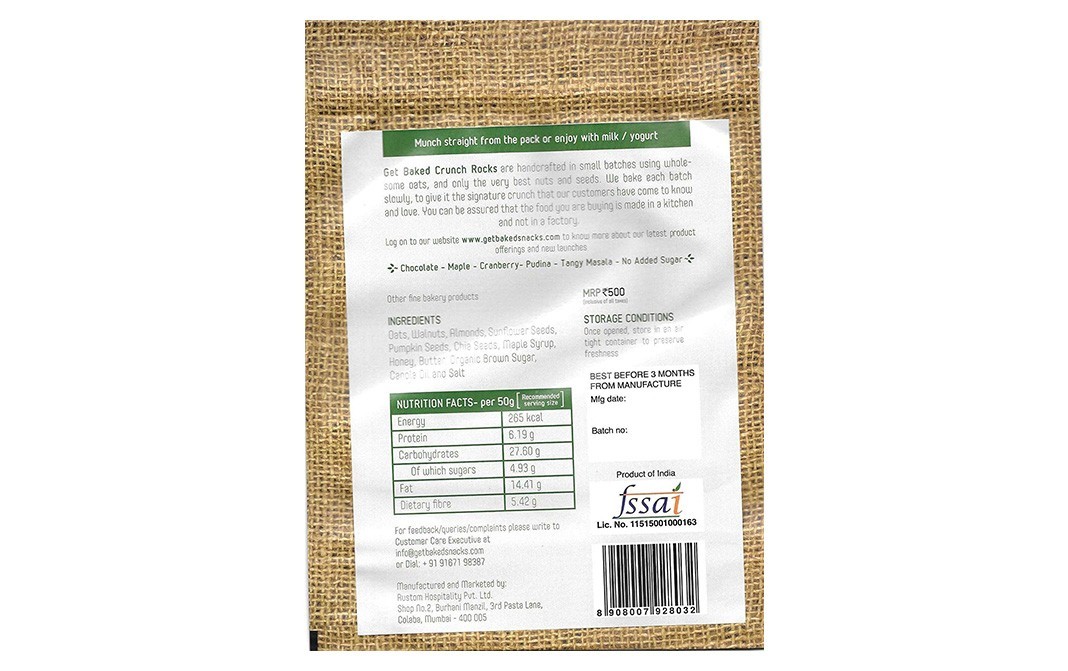 Get Baked Maple Crunch Rocks    Pack  450 grams